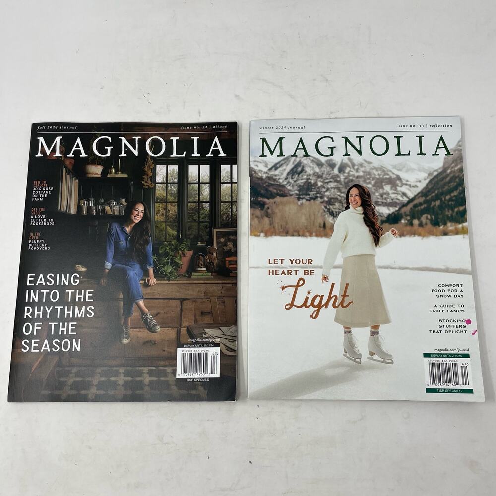 Magnolia Journal Magazine Lot of 2 Issues 32 33 Joanna Gaines